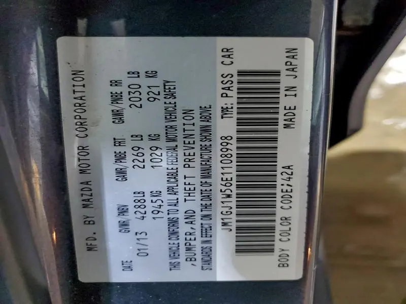 2014 MAZDA 6 GRAND TOURING  