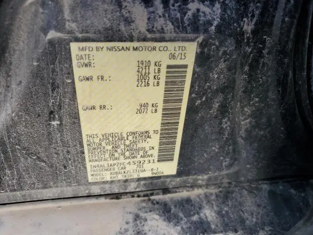 2015 NISSAN ALTIMA 2.5 SV  