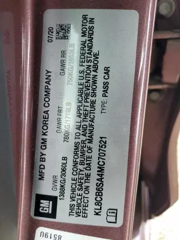 2021 CHEVROLET SPARK LS  