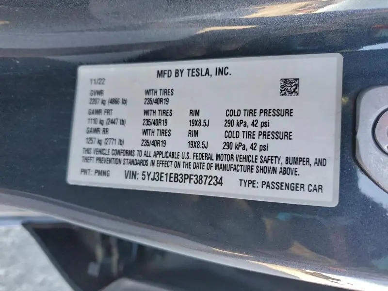 2023 TESLA MODEL 3   