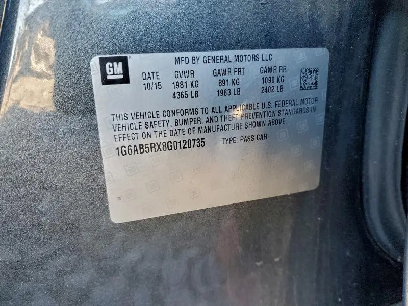 2016 CADILLAC ATS LUXURY  