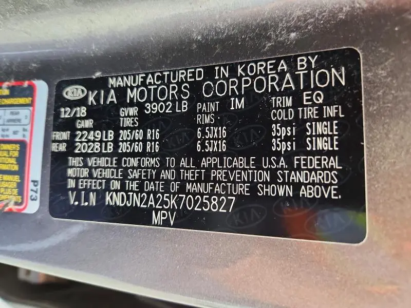 2019 KIA SOUL BASE  