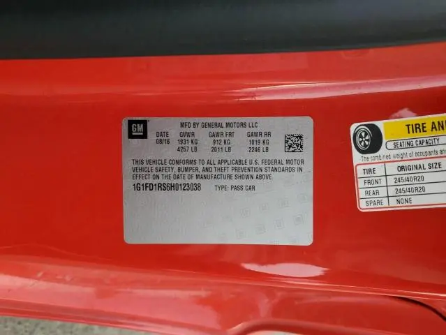 2017 CHEVROLET CAMARO LT  