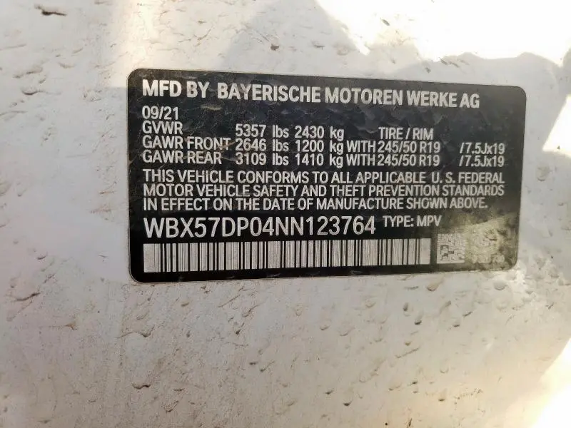 2022 BMW X3 XDRIVE30I  