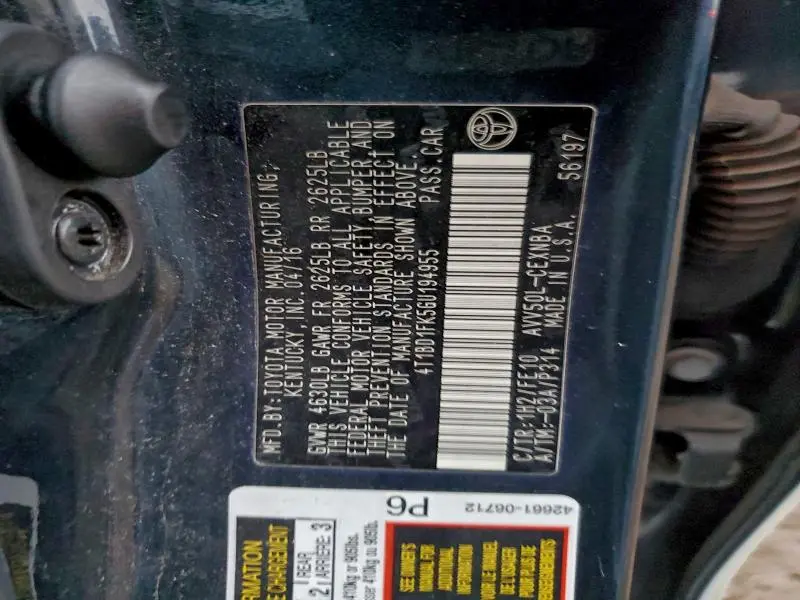 2016 TOYOTA CAMRY HYBRID  