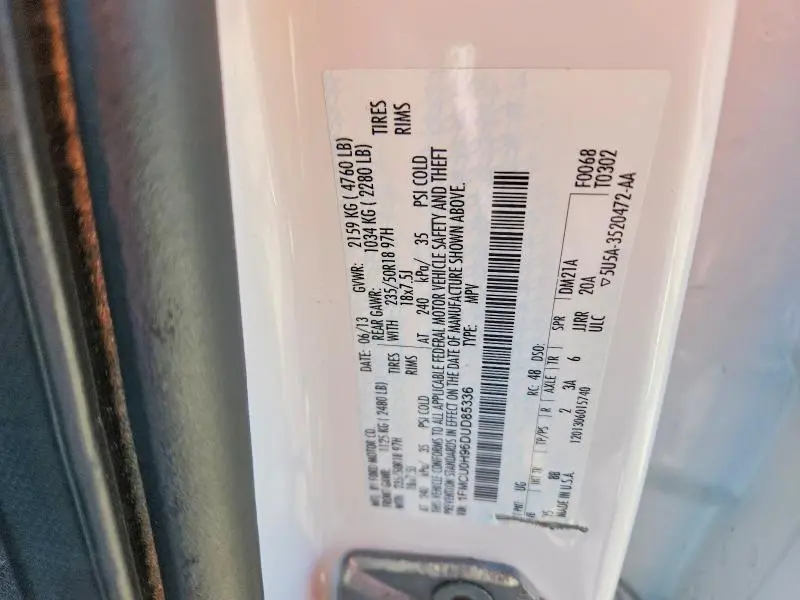 2013 FORD ESCAPE SEL  