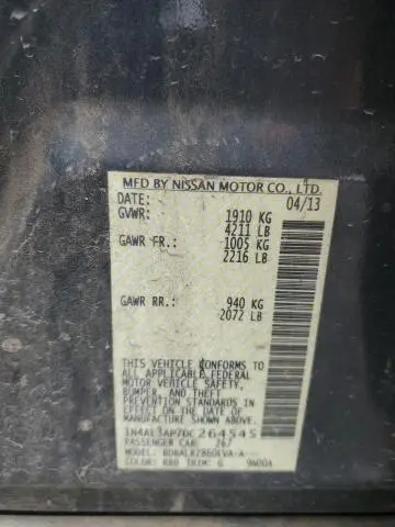 2013 NISSAN ALTIMA 2.5  