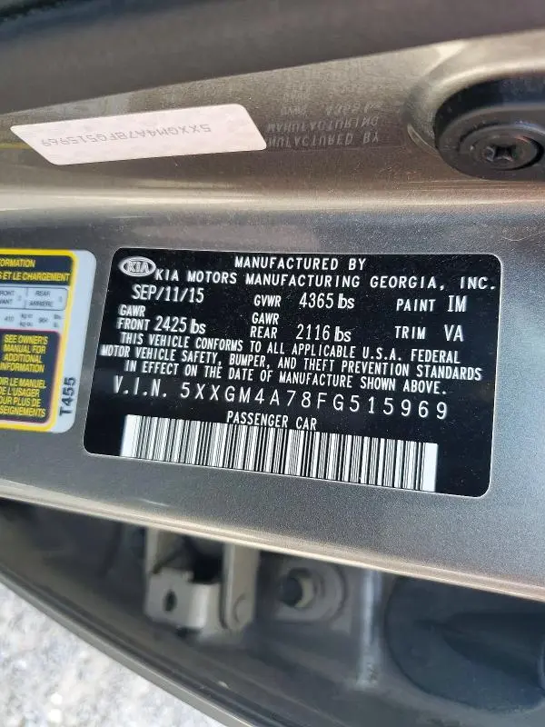 2015 KIA OPTIMA LX  