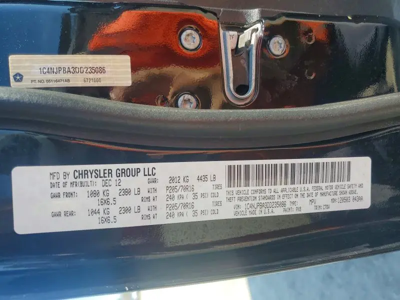 2013 JEEP PATRIOT SPORT  