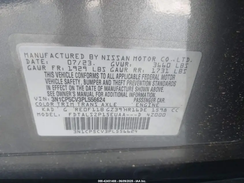 2023 NISSAN KICKS SV XTRONIC CVT