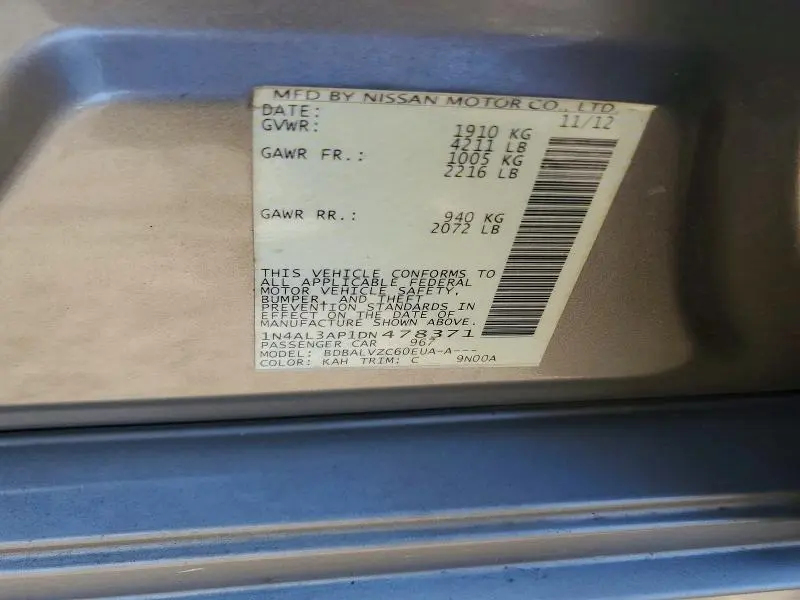 2013 NISSAN ALTIMA 2.5  