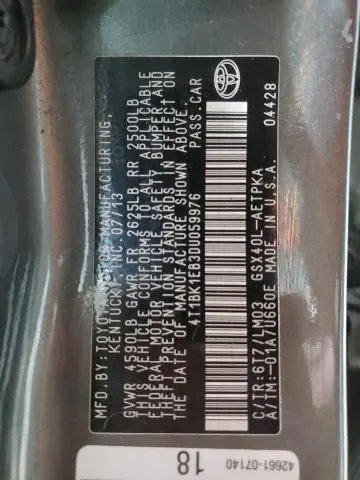 2013 TOYOTA AVALON BASE