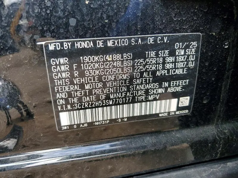 2025 HONDA HR-V SPORT  