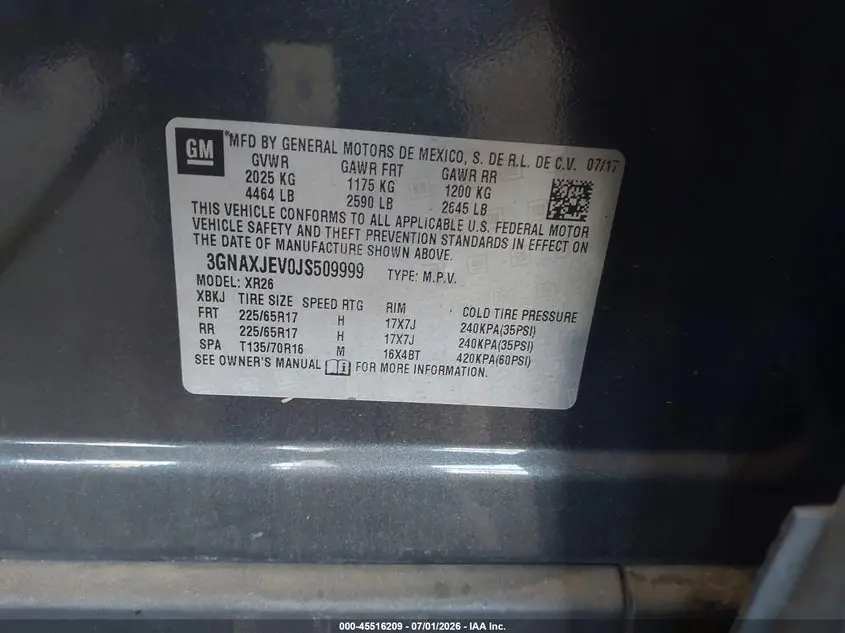 2018 CHEVROLET EQUINOX LT