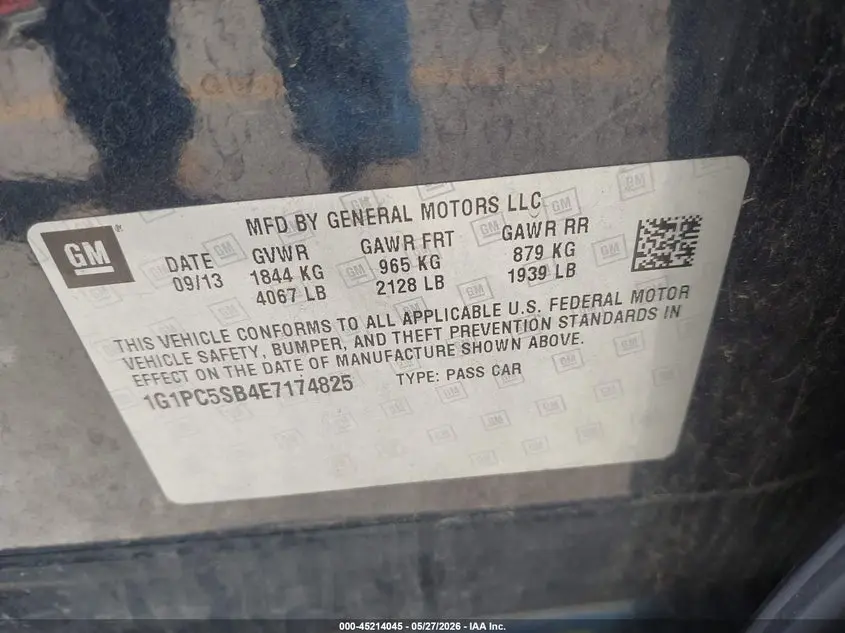 2014 CHEVROLET CRUZE 1LT AUTO