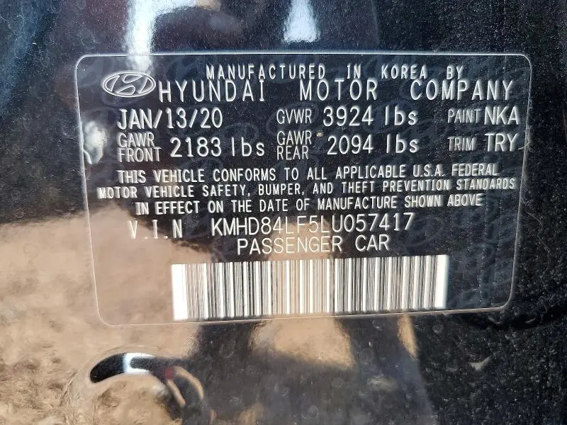 2020 HYUNDAI ELANTRA VALUE EDITION  