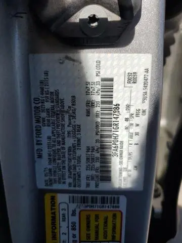 2016 FORD FUSION SE  