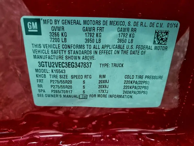 2014 GMC SIERRA K1500 SLT  