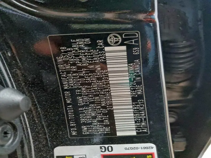 2018 TOYOTA COROLLA LE  