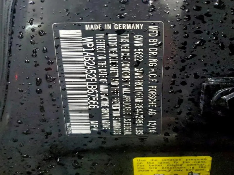 2015 PORSCHE MACAN S  