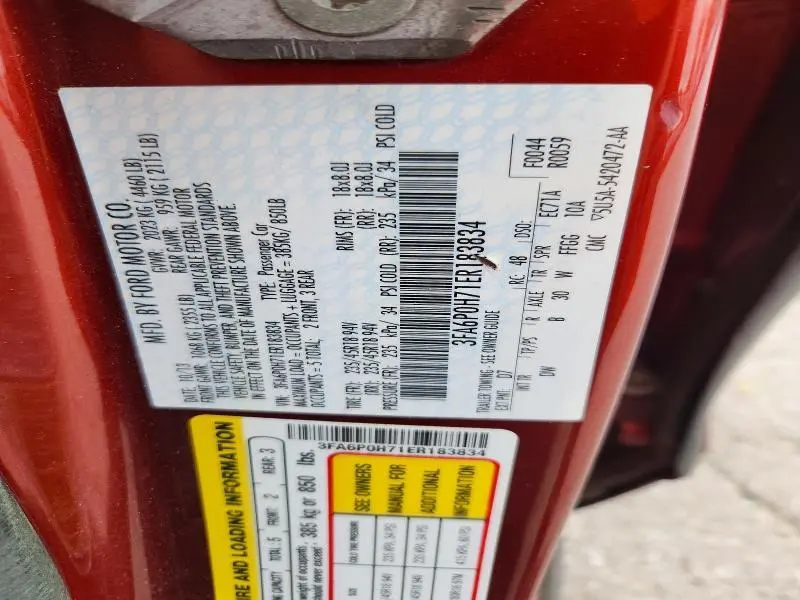 2014 FORD FUSION SE  