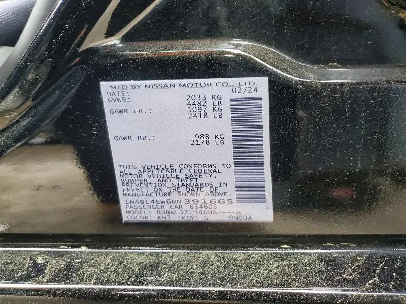 2024 NISSAN ALTIMA SL  