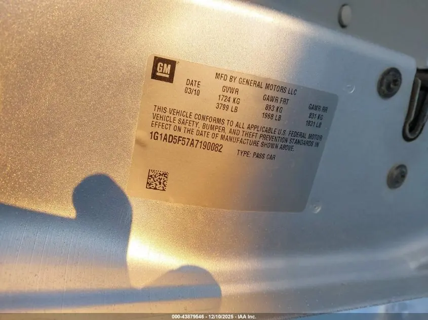 2010 CHEVROLET COBALT LT