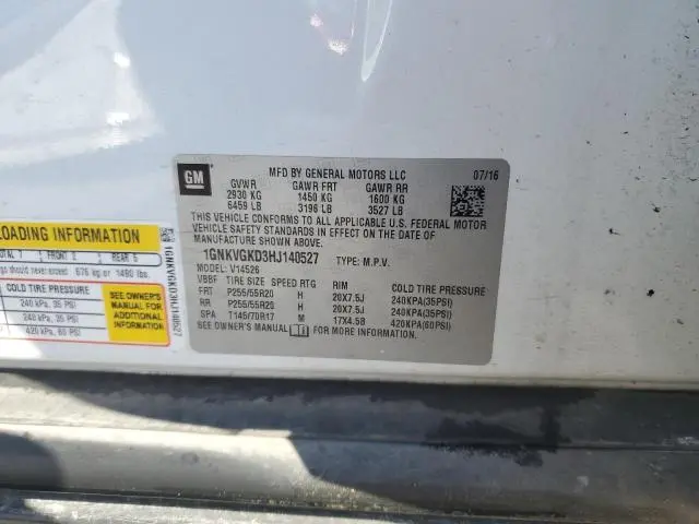 2017 CHEVROLET TRAVERSE LT  