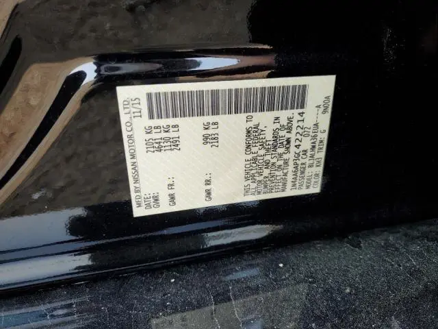 2016 NISSAN MAXIMA 3.5S  