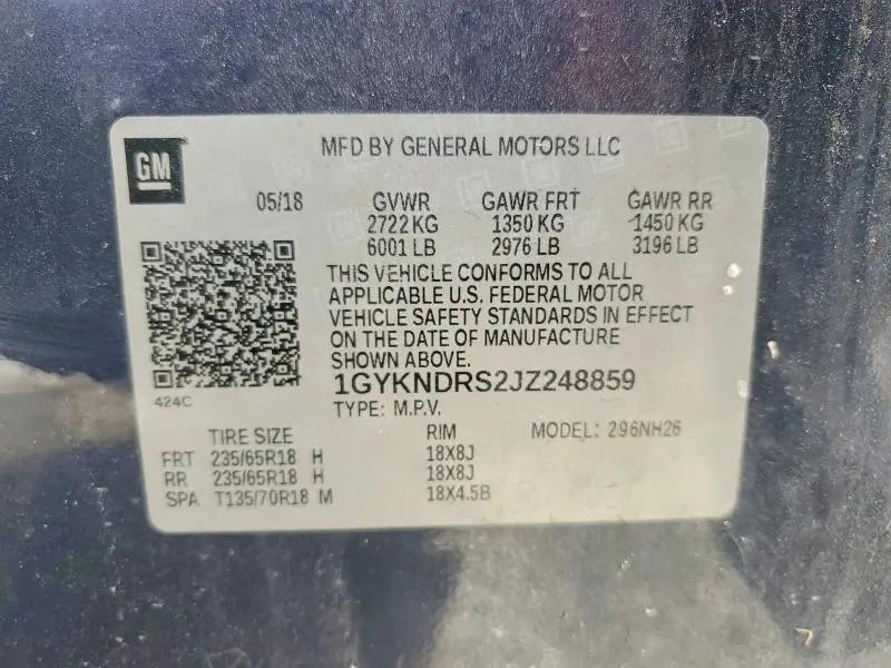 2018 CADILLAC XT5 LUXURY  