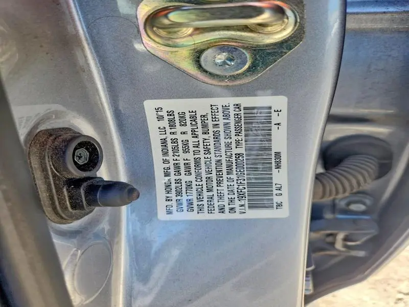 2016 HONDA CIVIC EX  