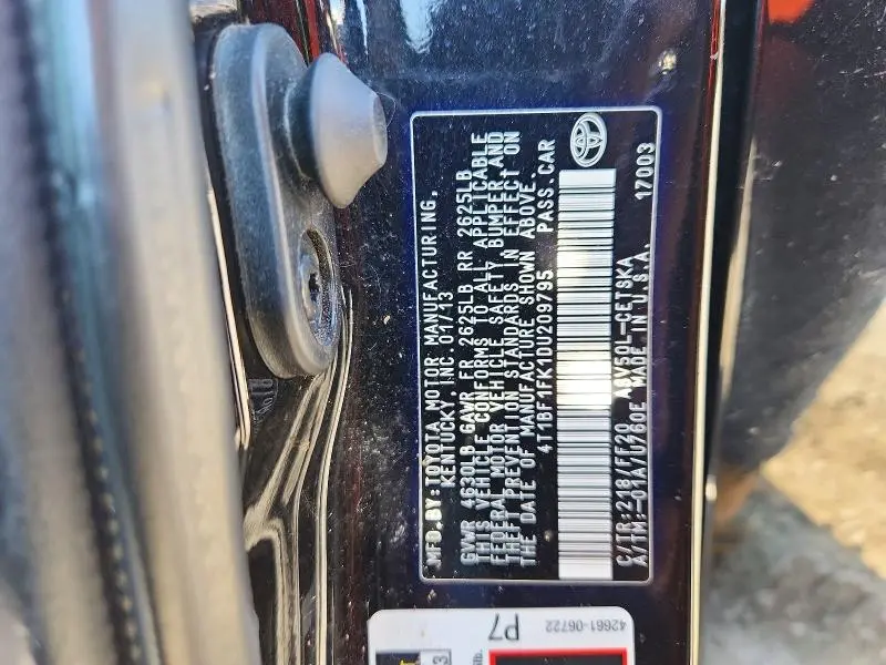 2013 TOYOTA CAMRY SE  