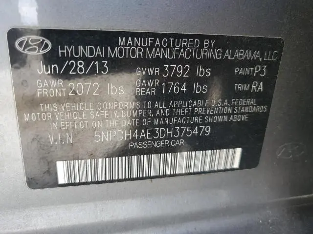 2013 HYUNDAI ELANTRA GLS  