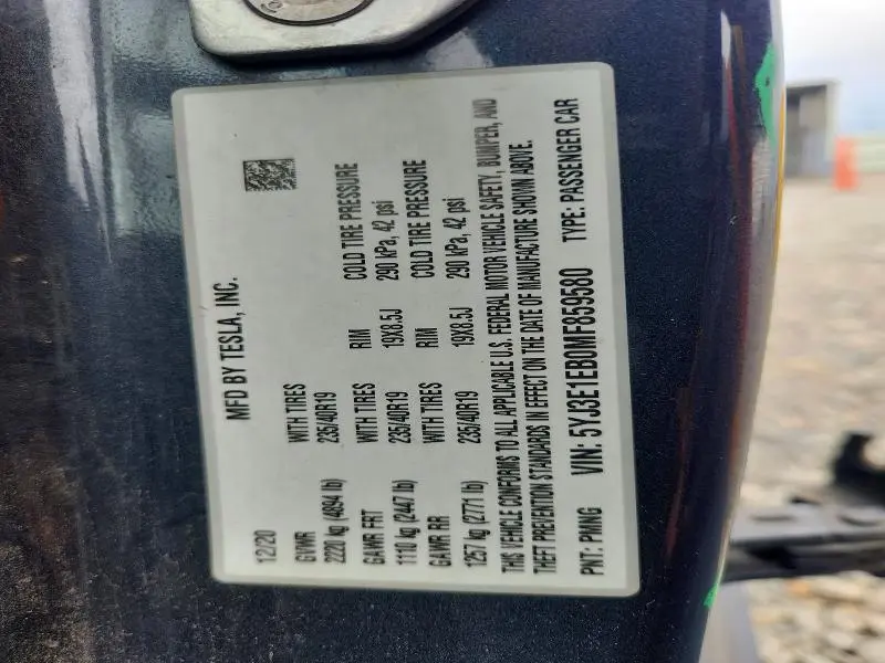 2021 TESLA MODEL 3   