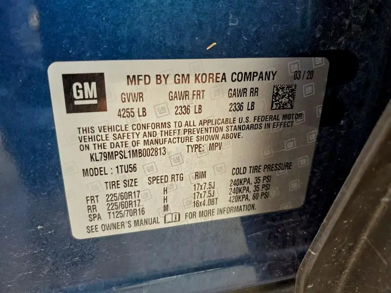 2021 CHEVROLET TRAILBLAZER LT  