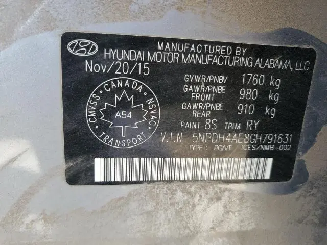 2016 HYUNDAI ELANTRA SE  