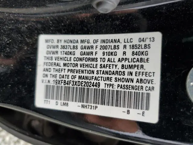 2013 HONDA CIVIC HYBRID L