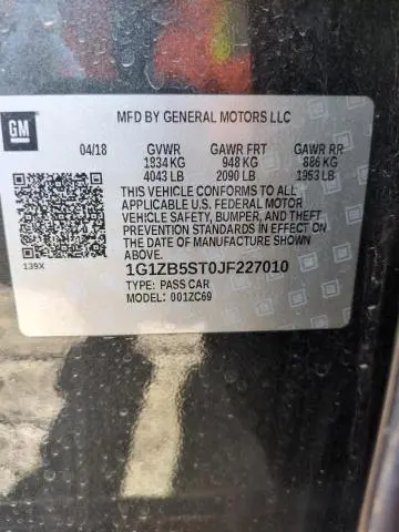 2018 CHEVROLET MALIBU LS  