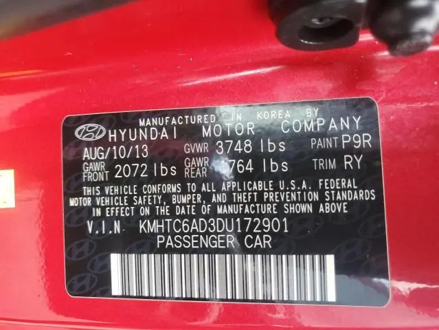 2013 HYUNDAI VELOSTER   