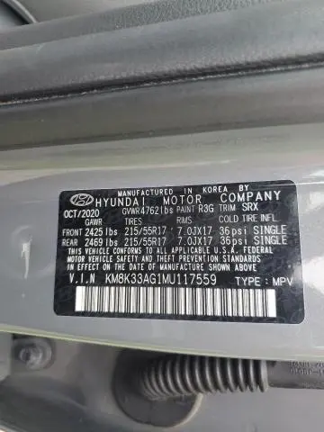 2021 HYUNDAI KONA LIMITED  