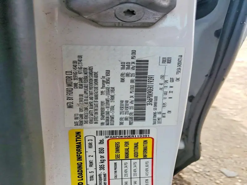 2014 FORD FUSION TITANIUM  