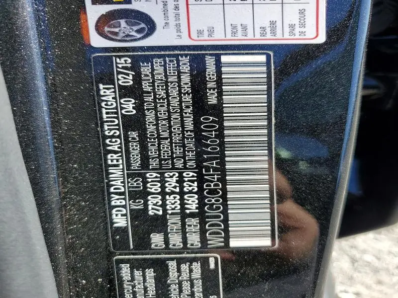 2015 MERCEDES-BENZ S 550  