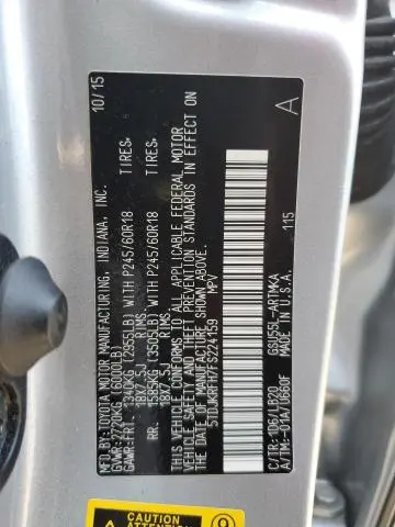 2015 TOYOTA HIGHLANDER XLE  