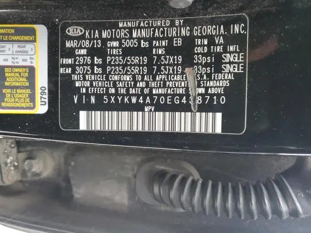 2014 KIA SORENTO SX