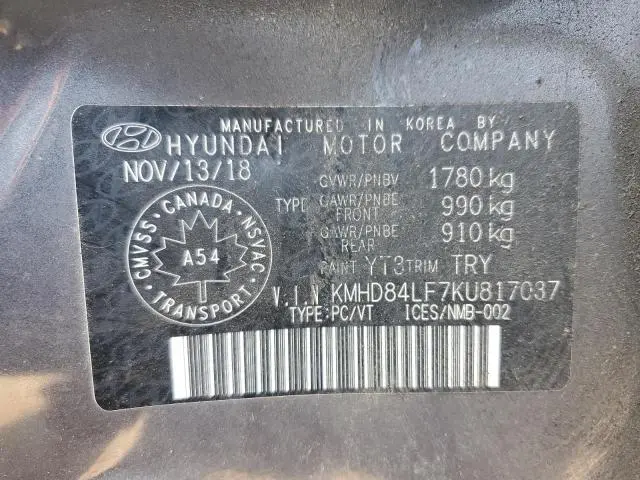2019 HYUNDAI ELANTRA SEL  