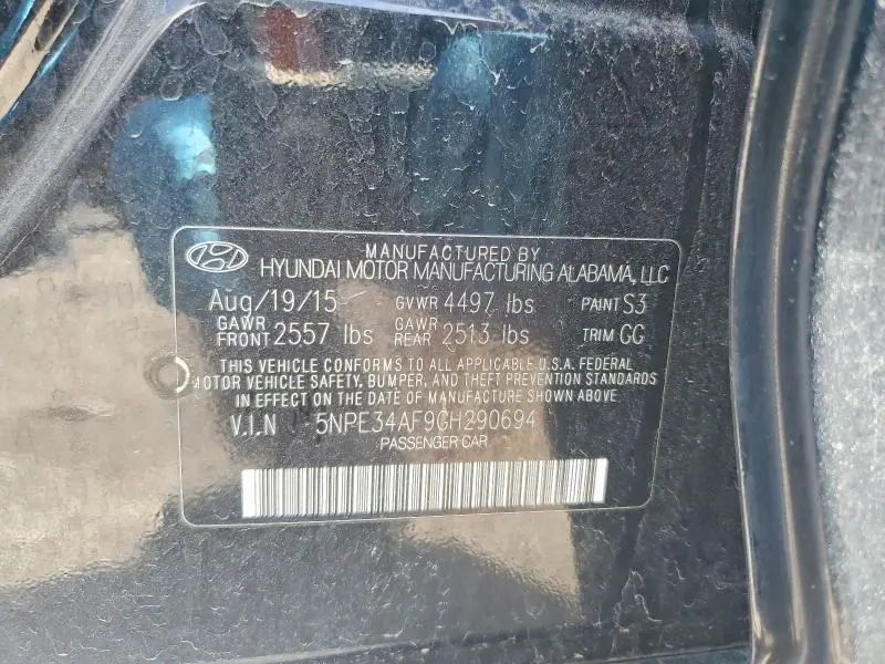 2016 HYUNDAI SONATA SPORT  