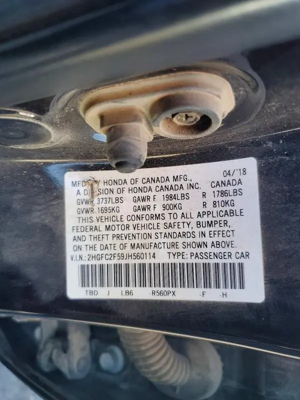 2018 HONDA CIVIC LX  