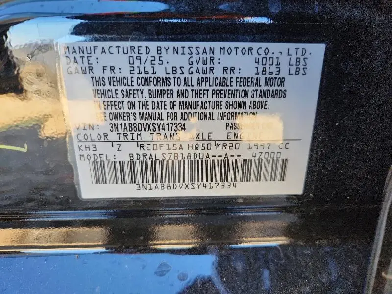 2025 NISSAN SENTRA SR  