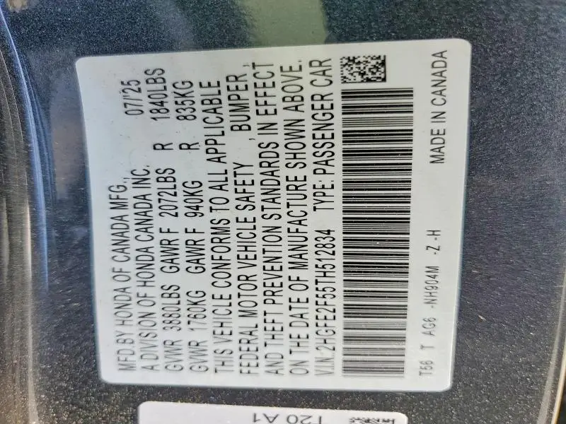 2026 HONDA CIVIC SPORT  