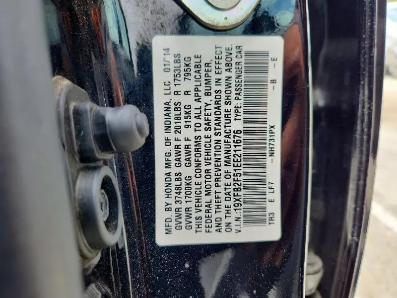 2014 HONDA CIVIC LX  